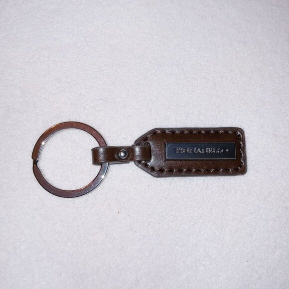 Tignanello Dark Brown/Rust Framed Leather Satchel with Matching Key Chain - Picture 8 of 14